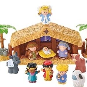 Children's Nativity Playset with Colorful Figures